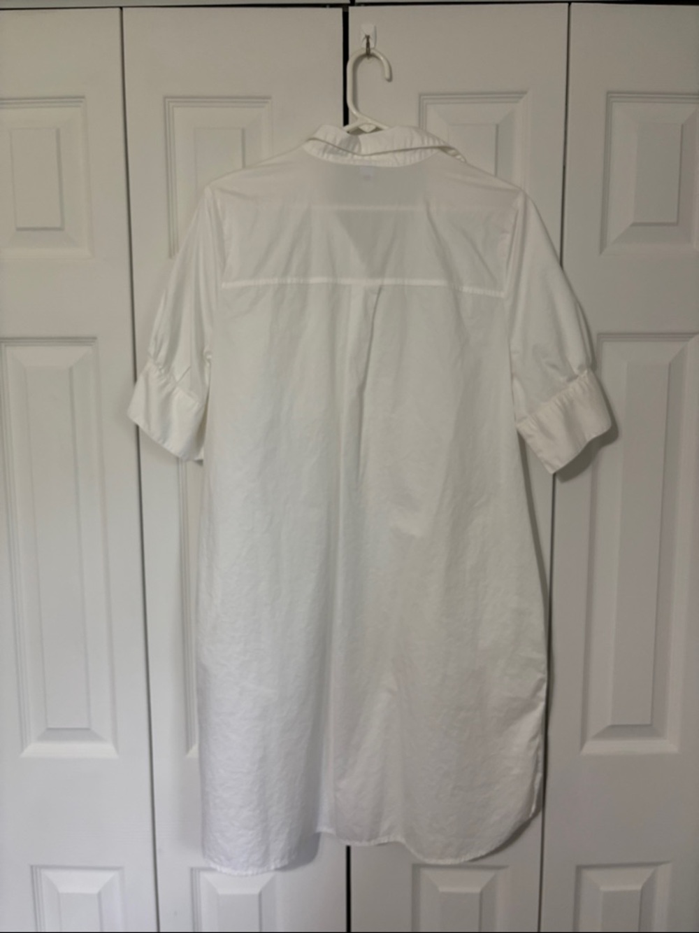 Old Navy White Short-Sleeve Button-Down Shirt Dress - Picture 3 of 3